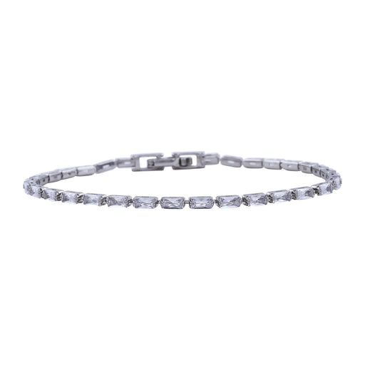 Crystal Clarity Baguette Tennis Bracelet