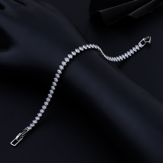 Royal Glow Pear Tennis Bracelet