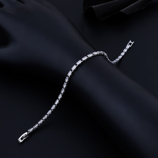 Crystal Clarity Baguette Tennis Bracelet