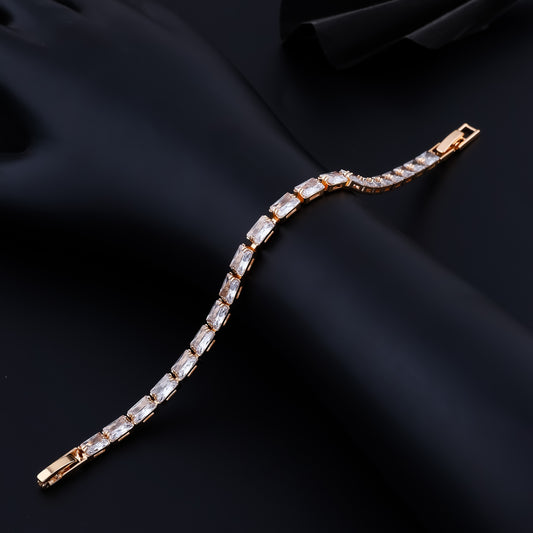 Golden Muse Emerald Tennis Bracelet