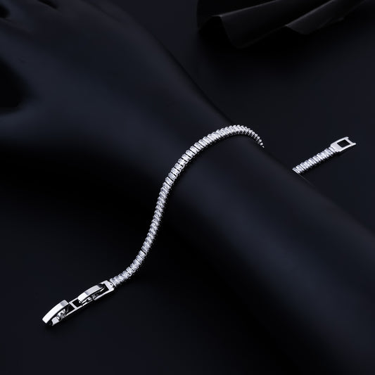 Sleek Frost Tennis Bracelet