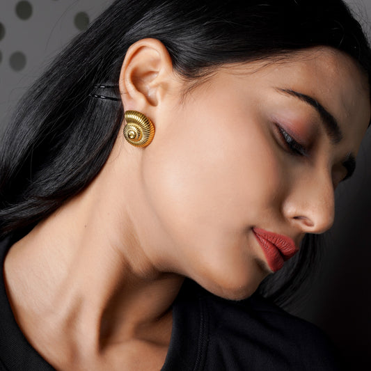 Golden Nautilus Earrings