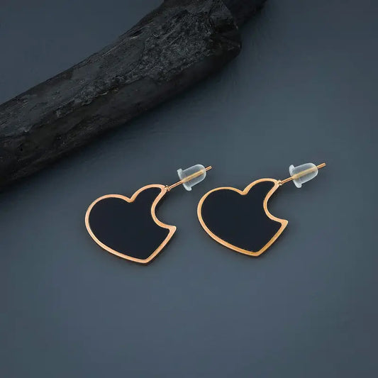 Black Heart Earrings