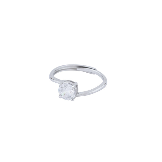 Solitaire Elegance Adjustable Ring