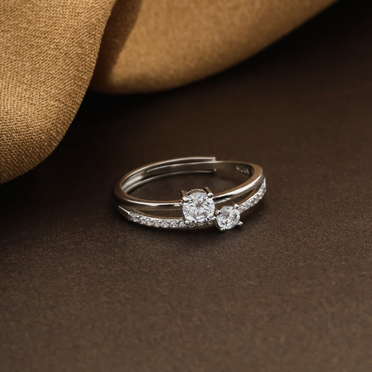 Twin Radiance Zircon Ring