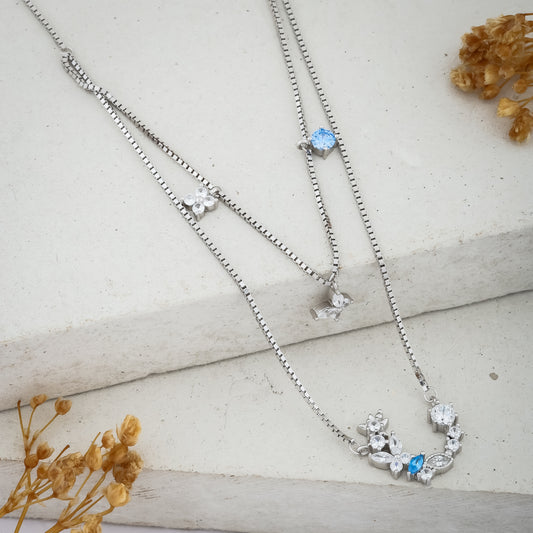 Lunaria Dual Orbit Necklace