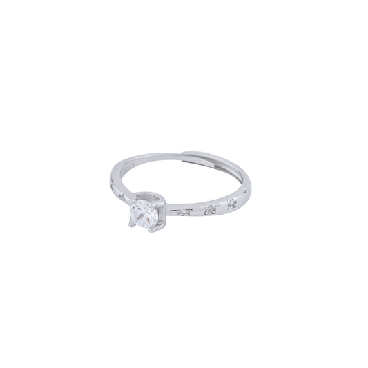 Solitaire Charm Zircon Ring