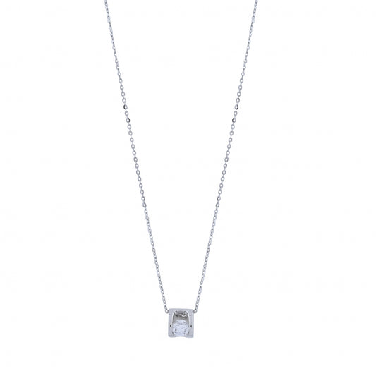 Aria Cube Solitaire Necklace