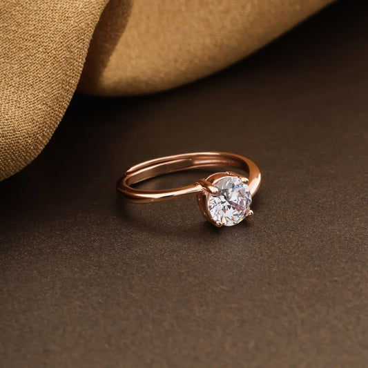 Classic Solitaire Adjustable Ring