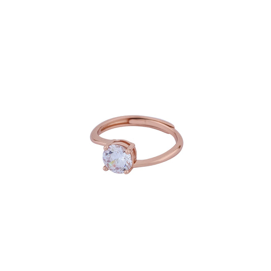 Classic Solitaire Adjustable Ring