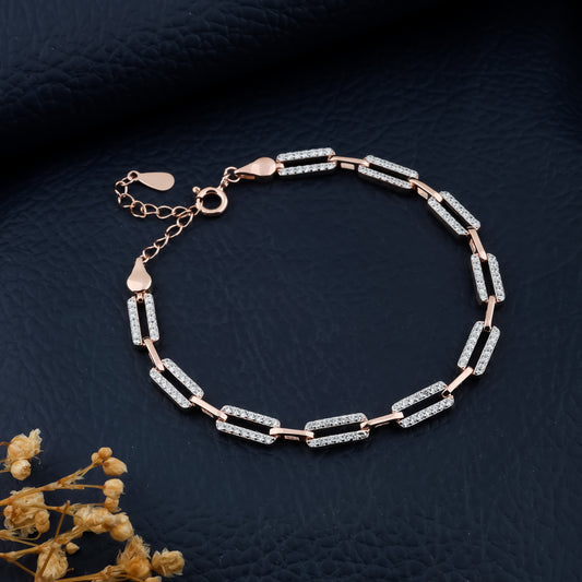 Radiant Link Rose Gold Bracelet
