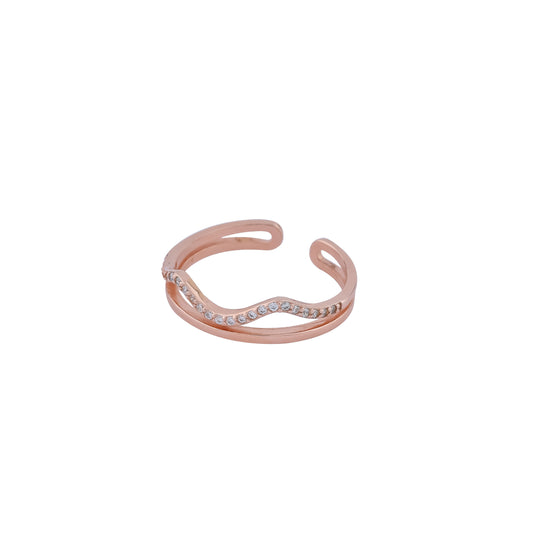 Wave Charm Radiance Ring