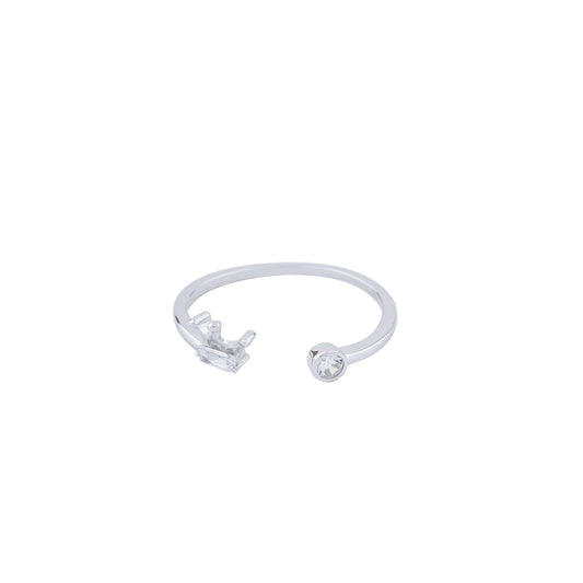 Regal Crown Open Zircon Ring