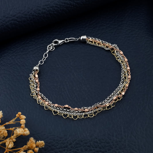 Tricolour Layers of Love Bracelet