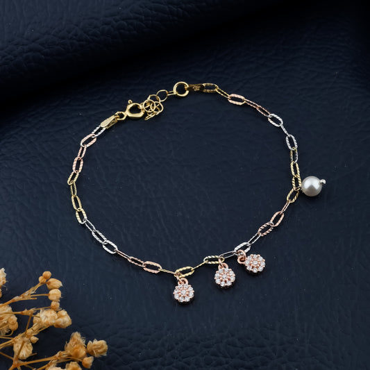 Tricolor Bling Charm Bracelet
