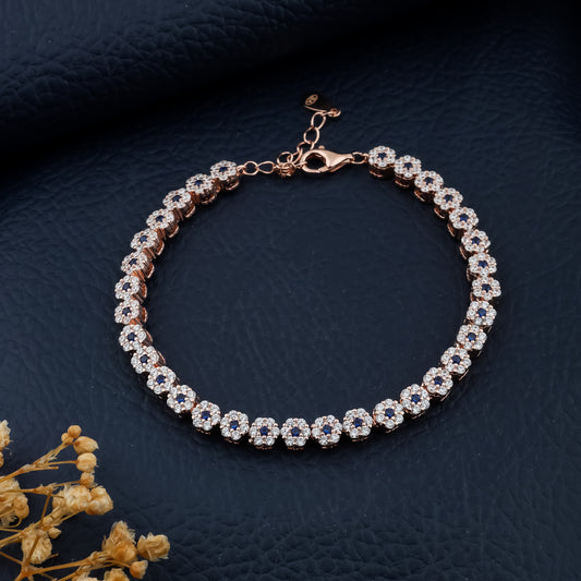Midnight Bloom Tennis Bracelet