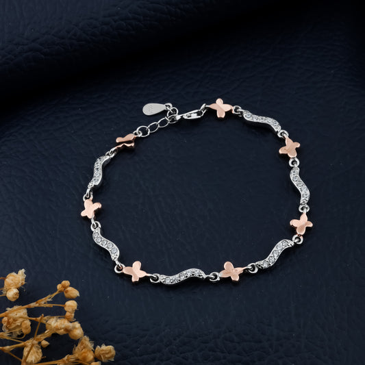 Flutter Luxe CZ Butterfly Bracelet