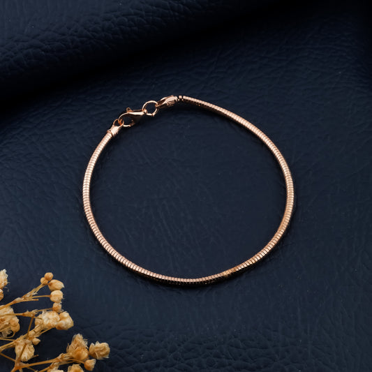 Rosé Sleek Snake Bracelet