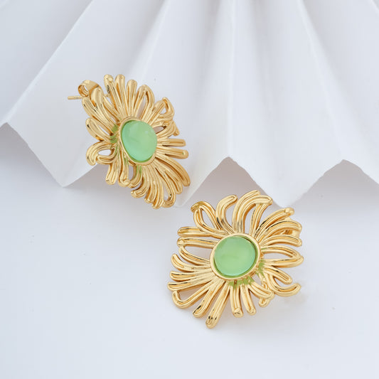 Blossom Radiance: The Chrysanthemum Earrings